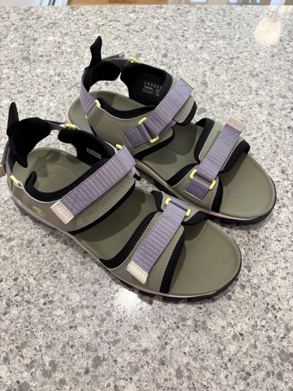 Timberland Women's Lincoln Peak Adjustable Strap Sandals Lavender Olive Size 10